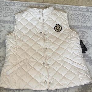Women's Cream Quilted Vest